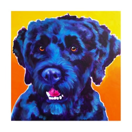 Trademark Fine Art DawgArt 'Portuguese Water Dog Banks' Canvas Art, 35x35 ALI46839-C3535GG